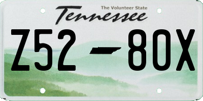 TN license plate Z5280X