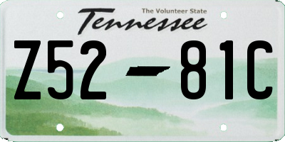 TN license plate Z5281C
