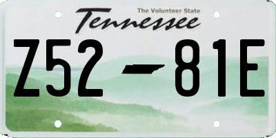 TN license plate Z5281E