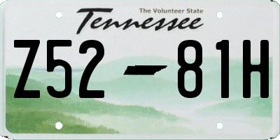 TN license plate Z5281H