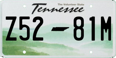 TN license plate Z5281M