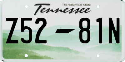 TN license plate Z5281N