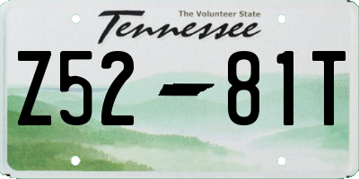 TN license plate Z5281T