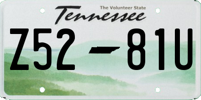 TN license plate Z5281U