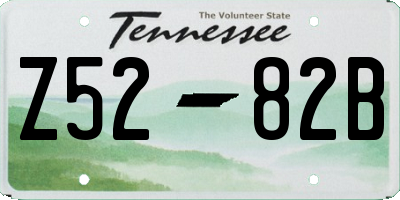 TN license plate Z5282B