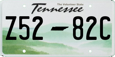 TN license plate Z5282C