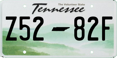 TN license plate Z5282F