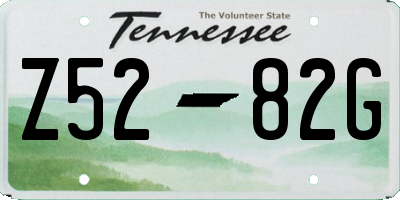 TN license plate Z5282G