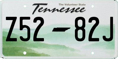 TN license plate Z5282J