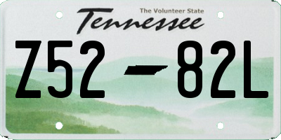 TN license plate Z5282L