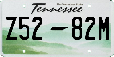 TN license plate Z5282M