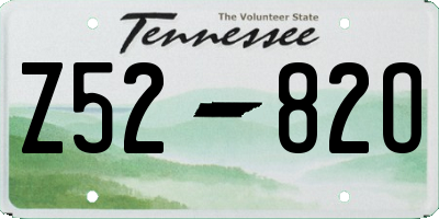 TN license plate Z5282O