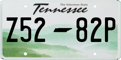 TN license plate Z5282P