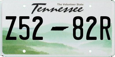 TN license plate Z5282R