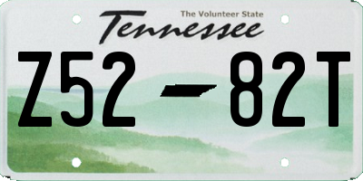 TN license plate Z5282T