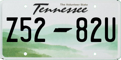 TN license plate Z5282U