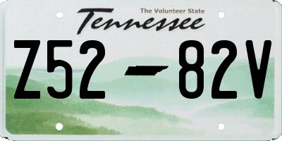 TN license plate Z5282V