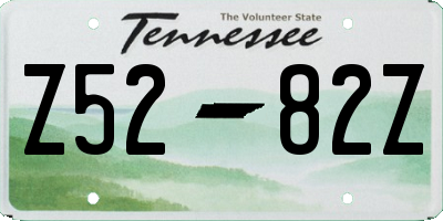 TN license plate Z5282Z