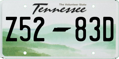 TN license plate Z5283D