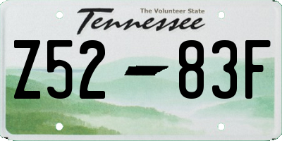 TN license plate Z5283F