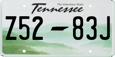 TN license plate Z5283J