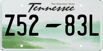 TN license plate Z5283L