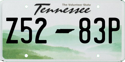 TN license plate Z5283P