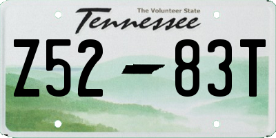 TN license plate Z5283T