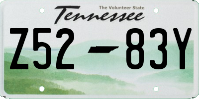 TN license plate Z5283Y