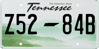 TN license plate Z5284B