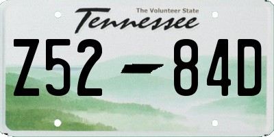 TN license plate Z5284D