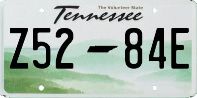 TN license plate Z5284E