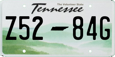 TN license plate Z5284G