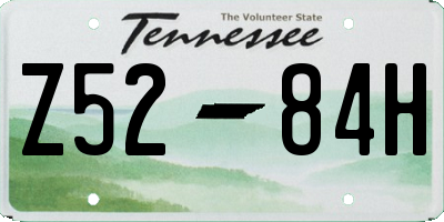 TN license plate Z5284H