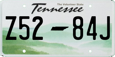 TN license plate Z5284J