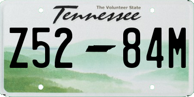 TN license plate Z5284M