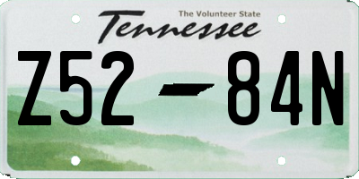 TN license plate Z5284N