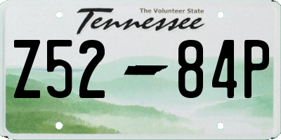 TN license plate Z5284P