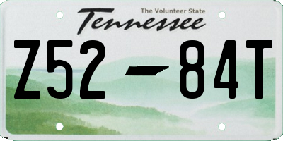 TN license plate Z5284T