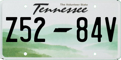 TN license plate Z5284V