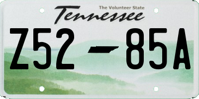 TN license plate Z5285A