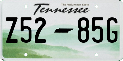 TN license plate Z5285G