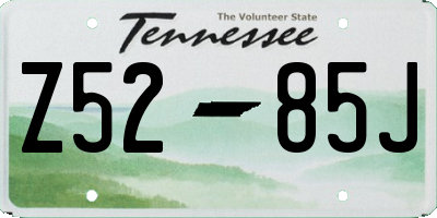 TN license plate Z5285J