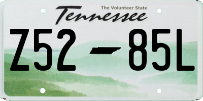 TN license plate Z5285L