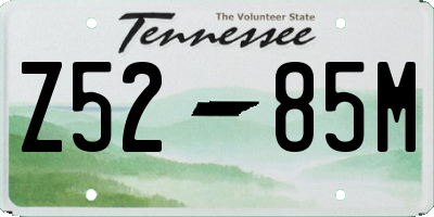 TN license plate Z5285M