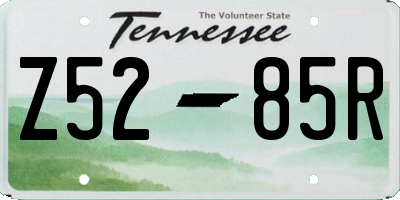 TN license plate Z5285R