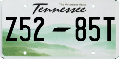 TN license plate Z5285T