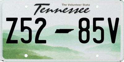 TN license plate Z5285V