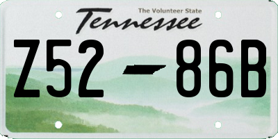 TN license plate Z5286B