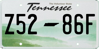 TN license plate Z5286F